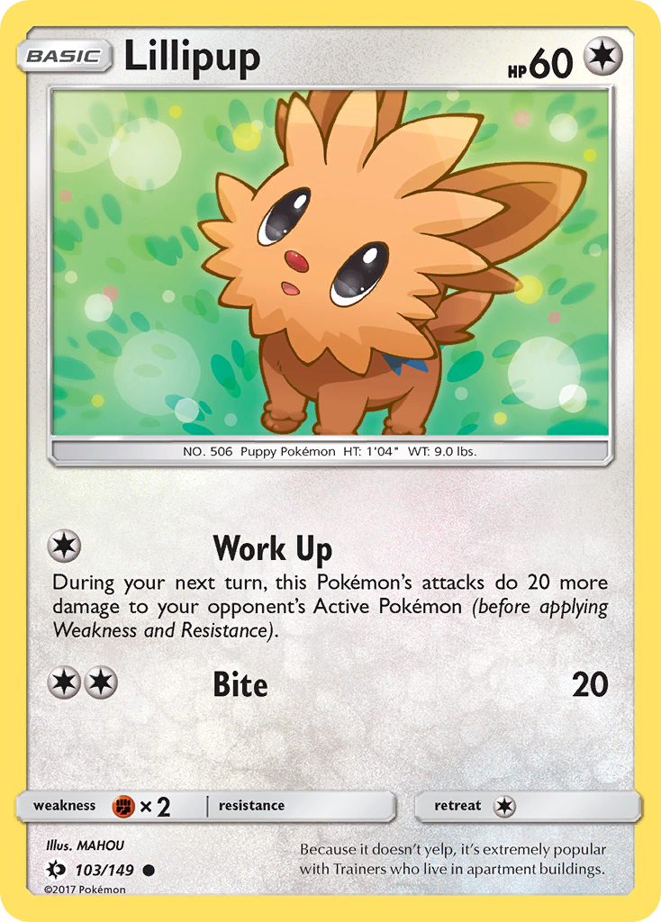 Lillipup (103/149) [Sun & Moon: Base Set] | Exor Games New Glasgow