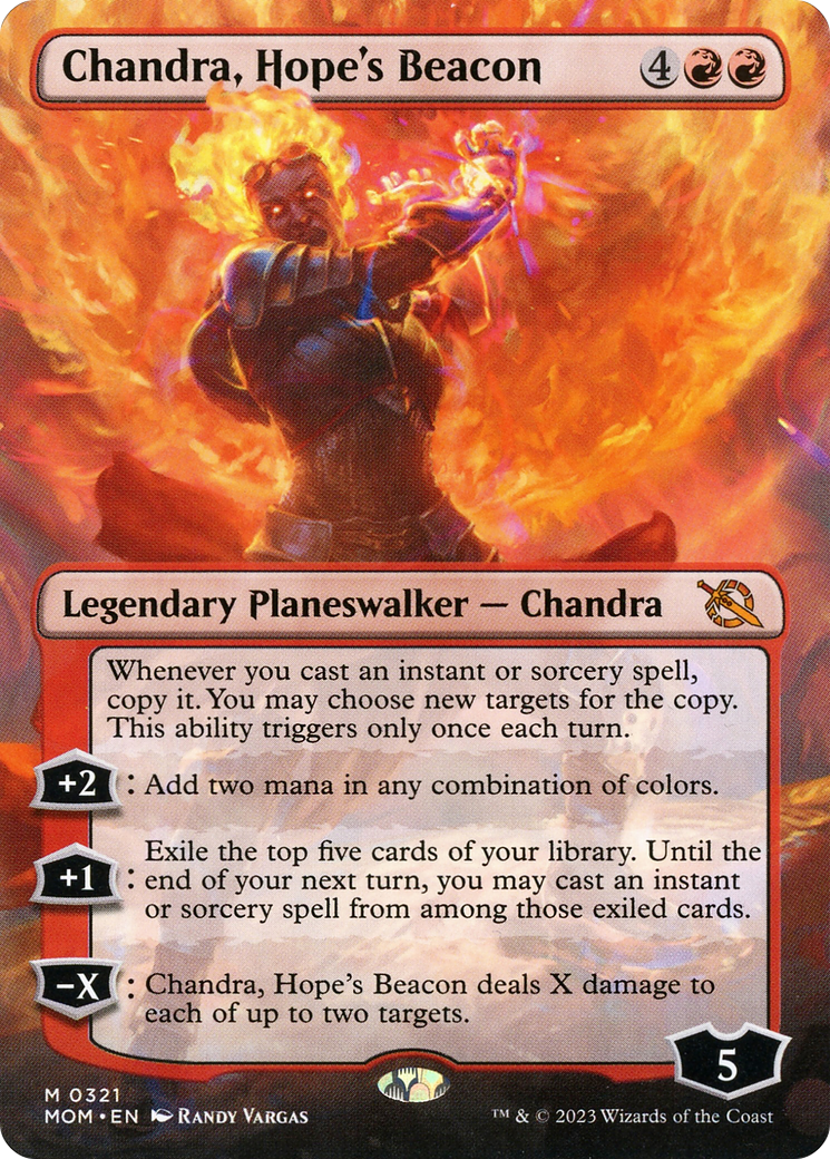 Chandra, Hope's Beacon (Borderless Alternate Art) [March of the Machine] | Exor Games New Glasgow