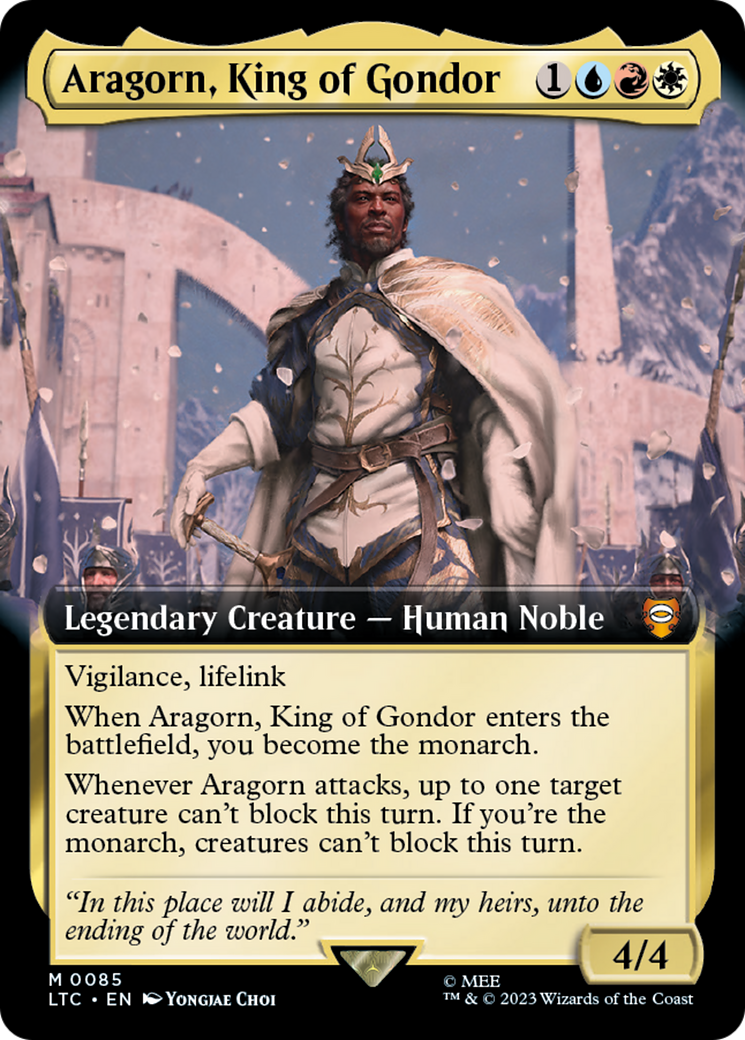 Aragorn, King of Gondor (Extended Art) [The Lord of the Rings: Tales of Middle-Earth Commander] | Exor Games New Glasgow