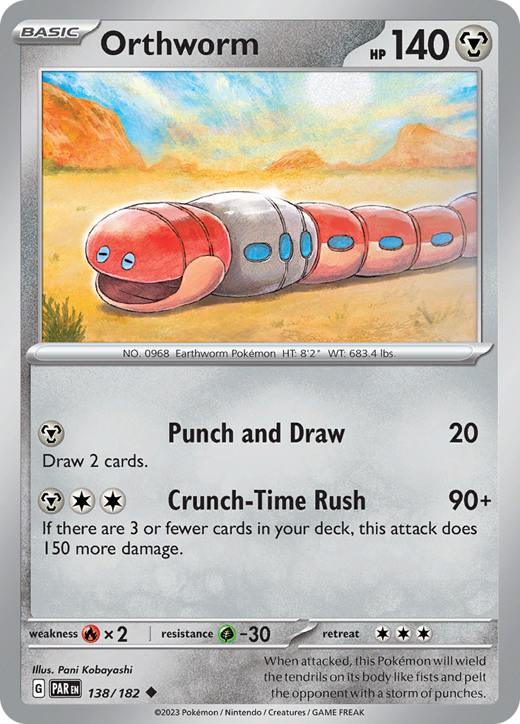 Orthworm (138/182) [Scarlet & Violet: Paradox Rift] | Exor Games New Glasgow