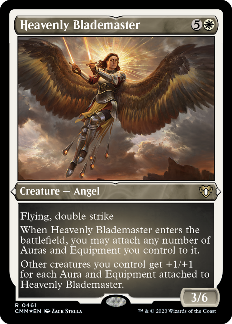 Heavenly Blademaster (Foil Etched) [Commander Masters] | Exor Games New Glasgow