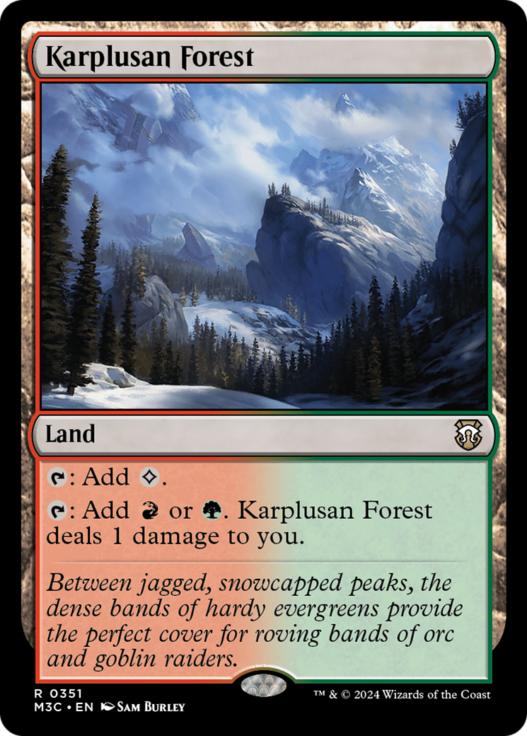 Karplusan Forest (Ripple Foil) [Modern Horizons 3 Commander] | Exor Games New Glasgow