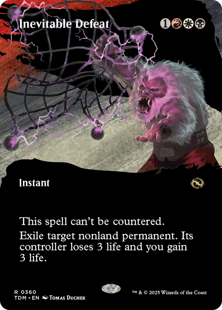 Inevitable Defeat (Borderless) [Tarkir: Dragonstorm] | Exor Games New Glasgow