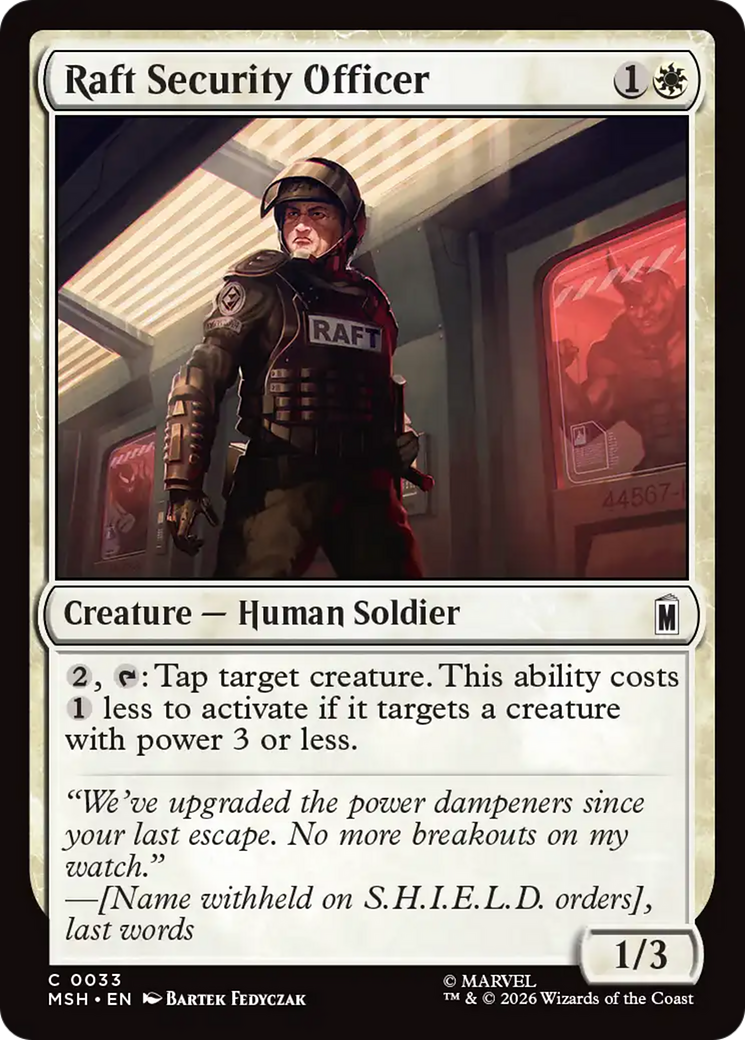 Raft Security Officer [Marvel Super Heroes] | Exor Games New Glasgow