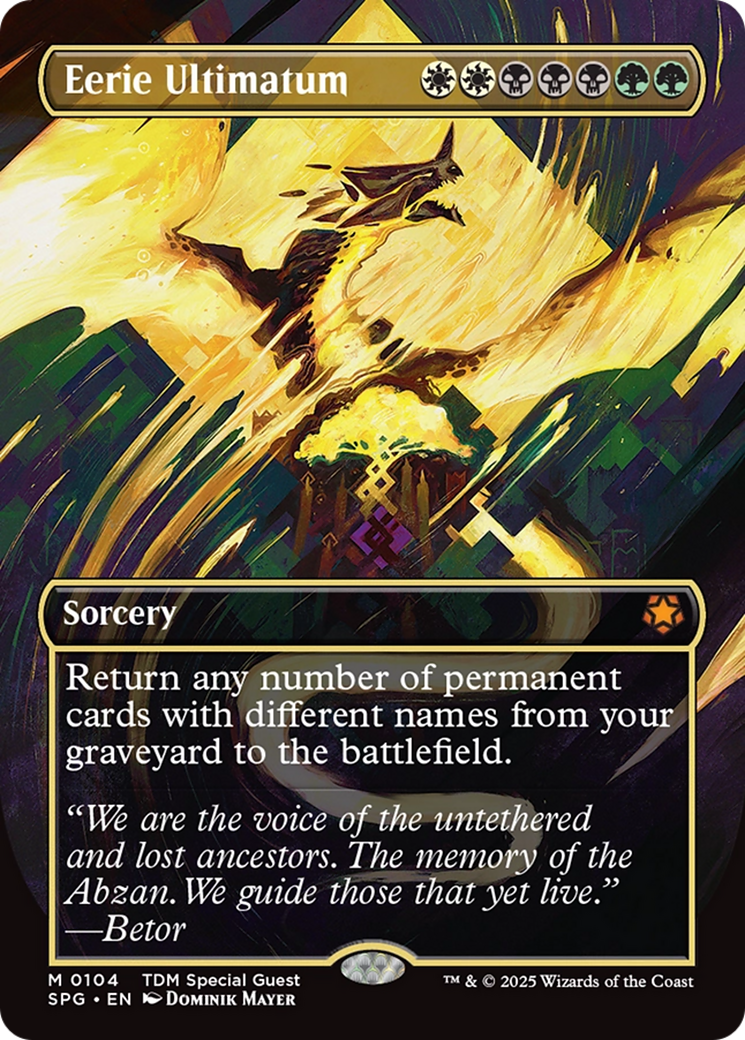 Eerie Ultimatum (Borderless) [Tarkir: Dragonstorm Special Guests] | Exor Games New Glasgow