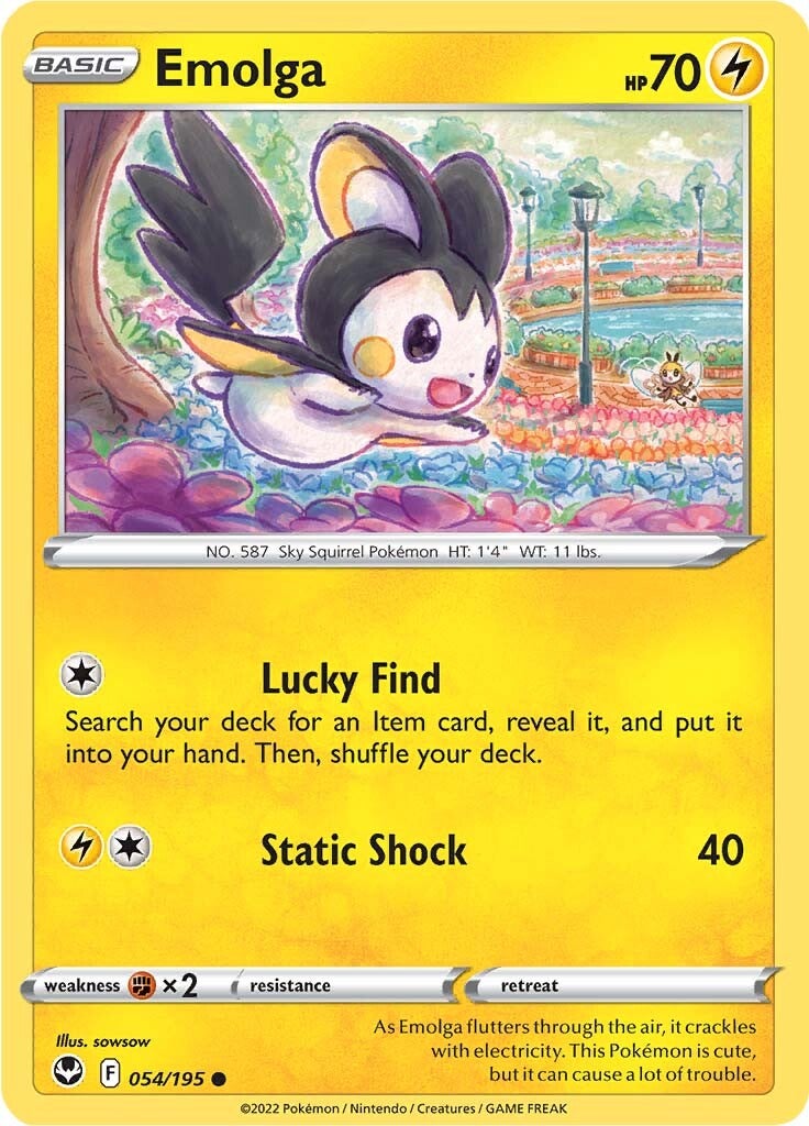 Emolga (054/195) [Sword & Shield: Silver Tempest] | Exor Games New Glasgow