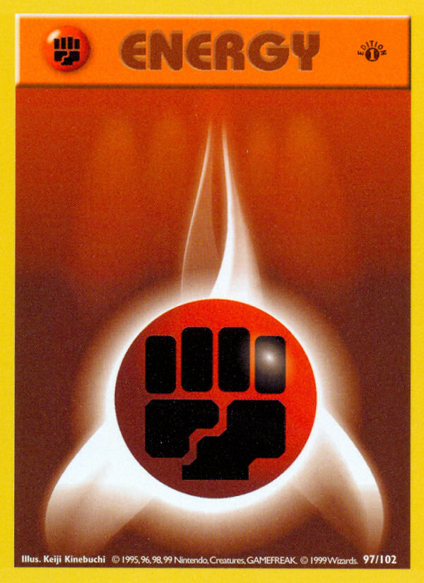 Fighting Energy (97/102) (Shadowless) [Base Set 1st Edition] | Exor Games New Glasgow