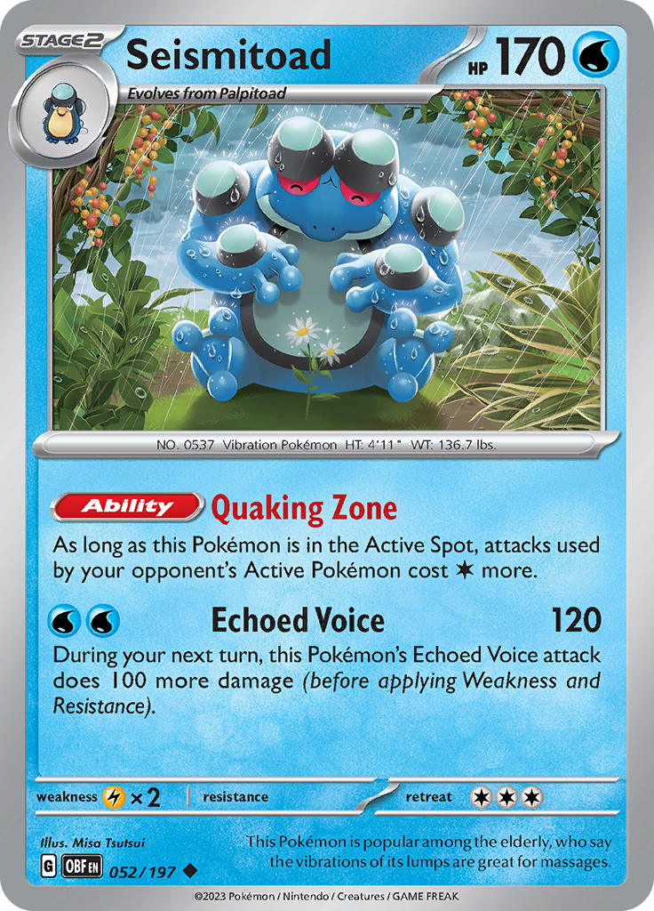 Seismitoad (052/197) [Scarlet & Violet: Obsidian Flames] | Exor Games New Glasgow