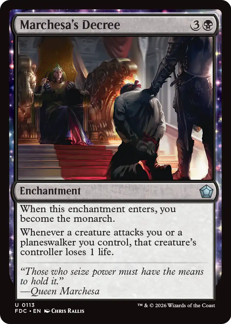 Marchesa's Decree [Foundations Commander] | Exor Games New Glasgow