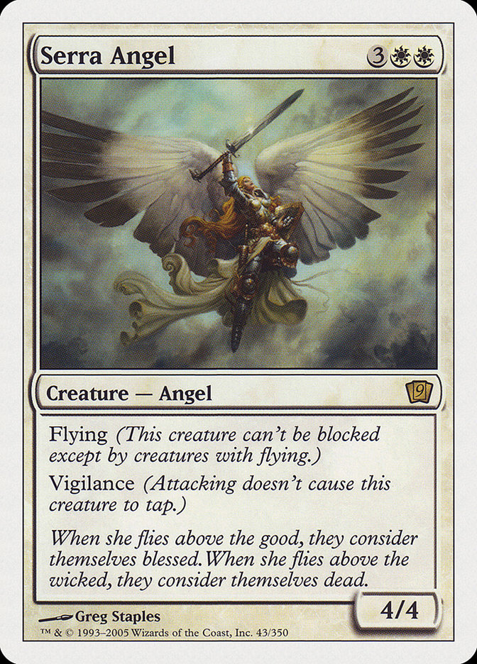 Serra Angel (9th Edition) [Oversize Cards] | Exor Games New Glasgow