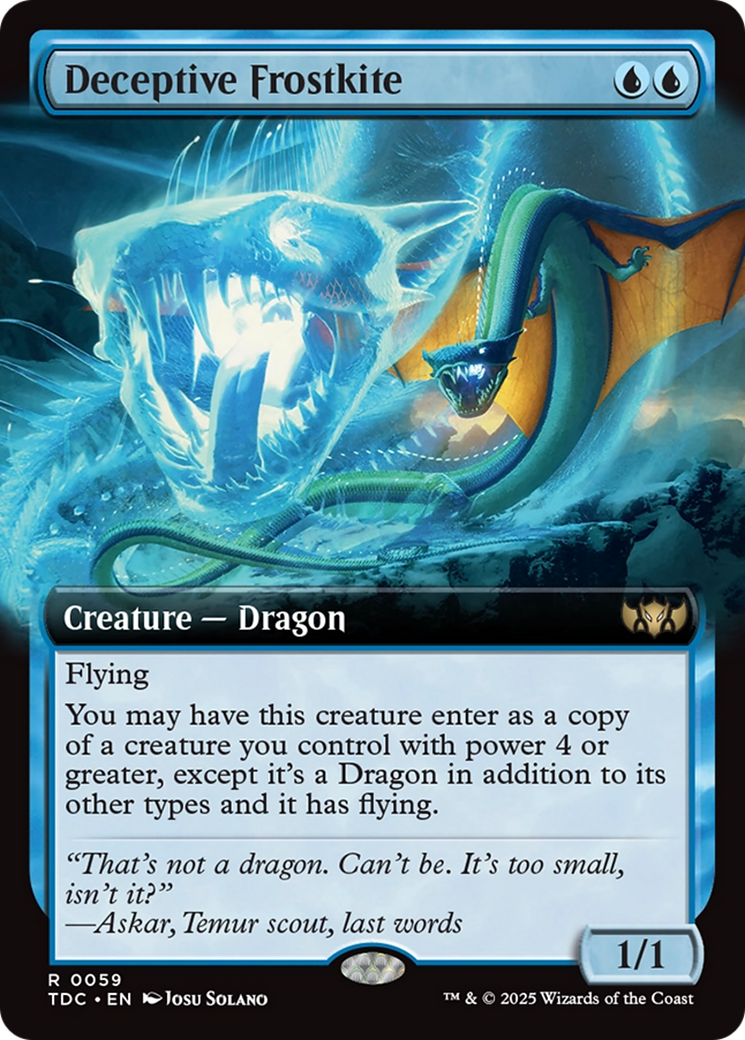 Deceptive Frostkite (Extended Art) [Tarkir: Dragonstorm Commander] | Exor Games New Glasgow