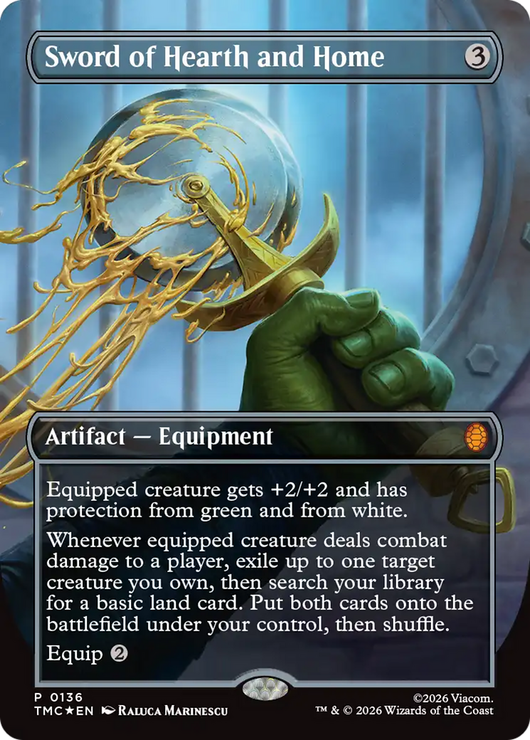 Sword of Hearth and Home (Borderless) [Teenage Mutant Ninja Turtles Promos] | Exor Games New Glasgow