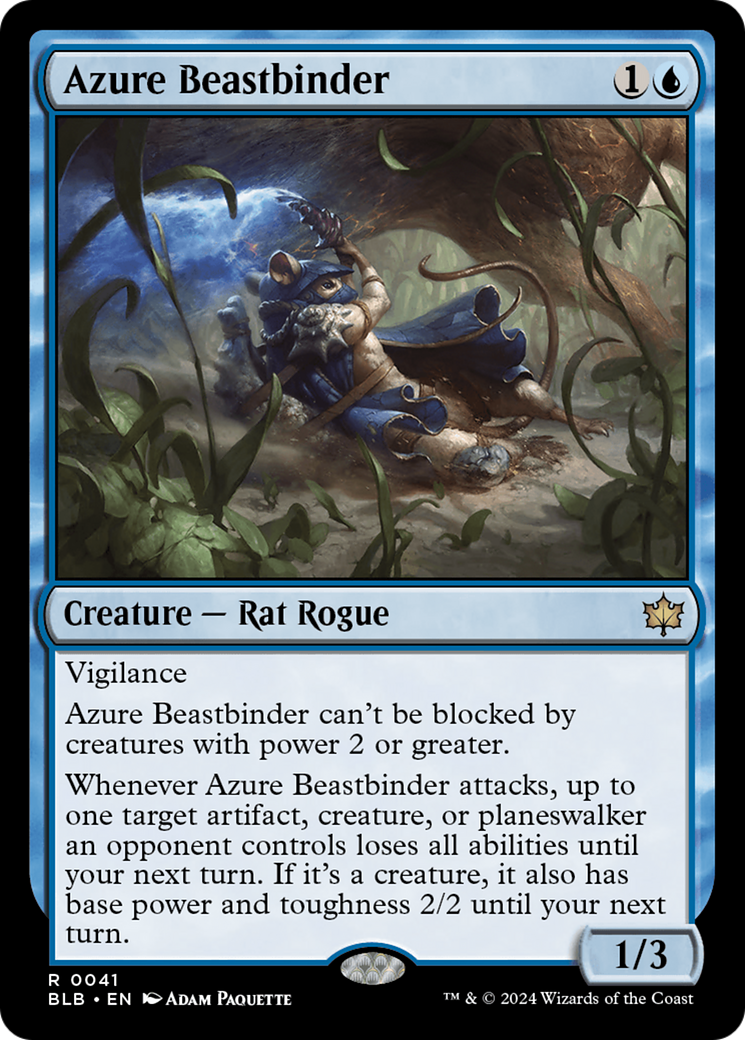 Azure Beastbinder [Bloomburrow] | Exor Games New Glasgow