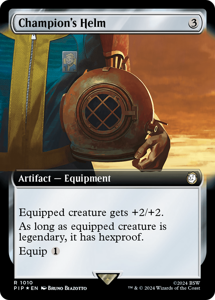 Champion's Helm (Extended Art) (Surge Foil) [Fallout] | Exor Games New Glasgow