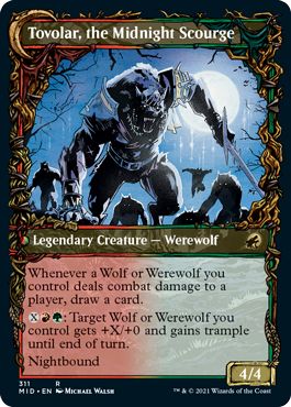 Tovolar, Dire Overlord // Tovolar, the Midnight Scourge (Showcase Equinox) [Innistrad: Midnight Hunt] | Exor Games New Glasgow