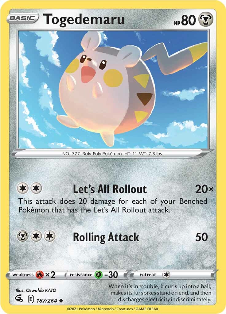 Togedemaru (187/264) [Sword & Shield: Fusion Strike] | Exor Games New Glasgow