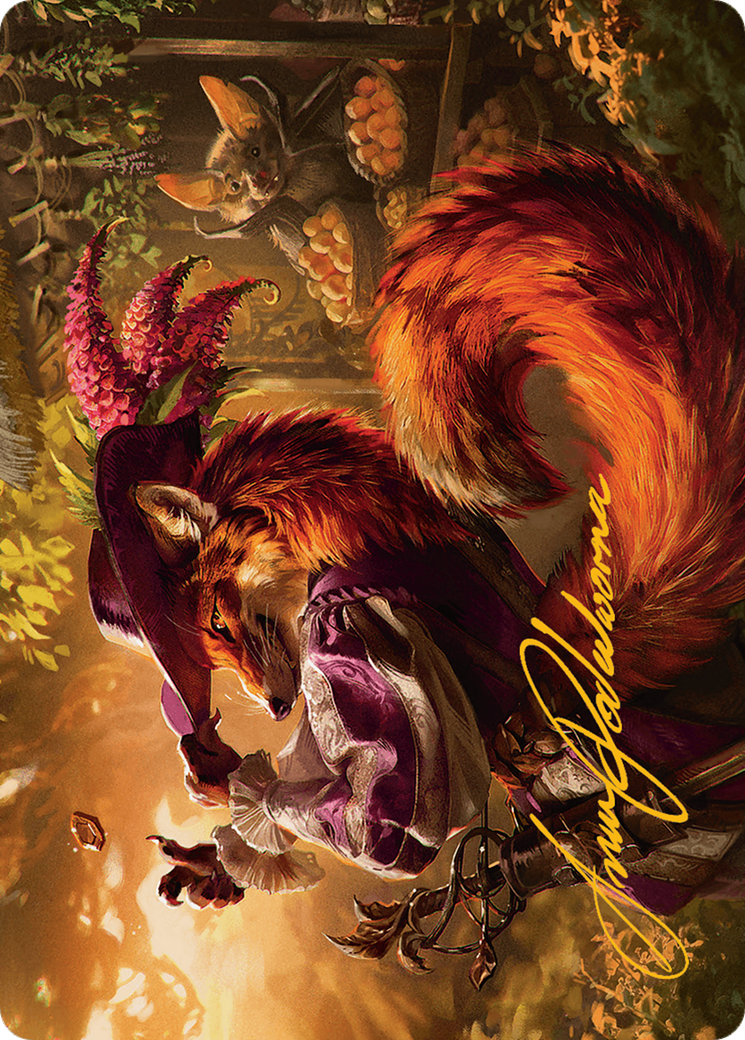 Mr. Foxglove Art Card (Gold-Stamped Signature) [Bloomburrow Art Series] | Exor Games New Glasgow