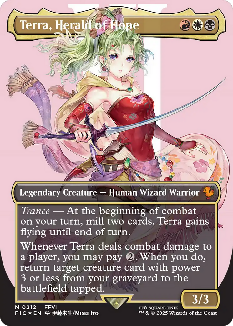 Terra, Herald of Hope (Borderless) (Surge Foil) [FINAL FANTASY Commander] | Exor Games New Glasgow