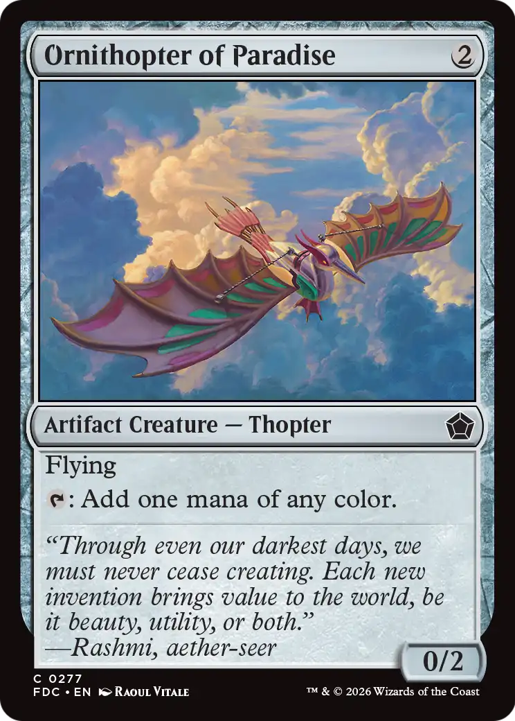 Ornithopter of Paradise [Foundations Commander] | Exor Games New Glasgow