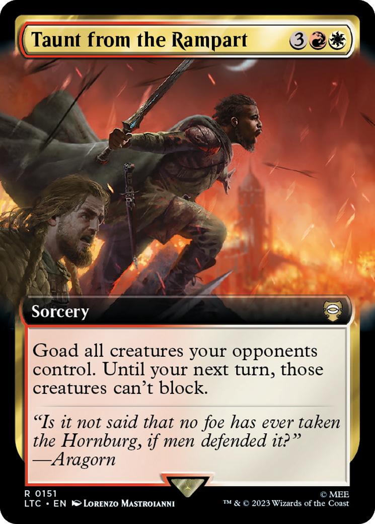 Taunt from the Rampart (Extended Art) [The Lord of the Rings: Tales of Middle-Earth Commander] | Exor Games New Glasgow