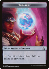 Treasure (20) // Teferi Akosa of Zhalfir Emblem Double-Sided Token [March of the Machine Tokens] | Exor Games New Glasgow