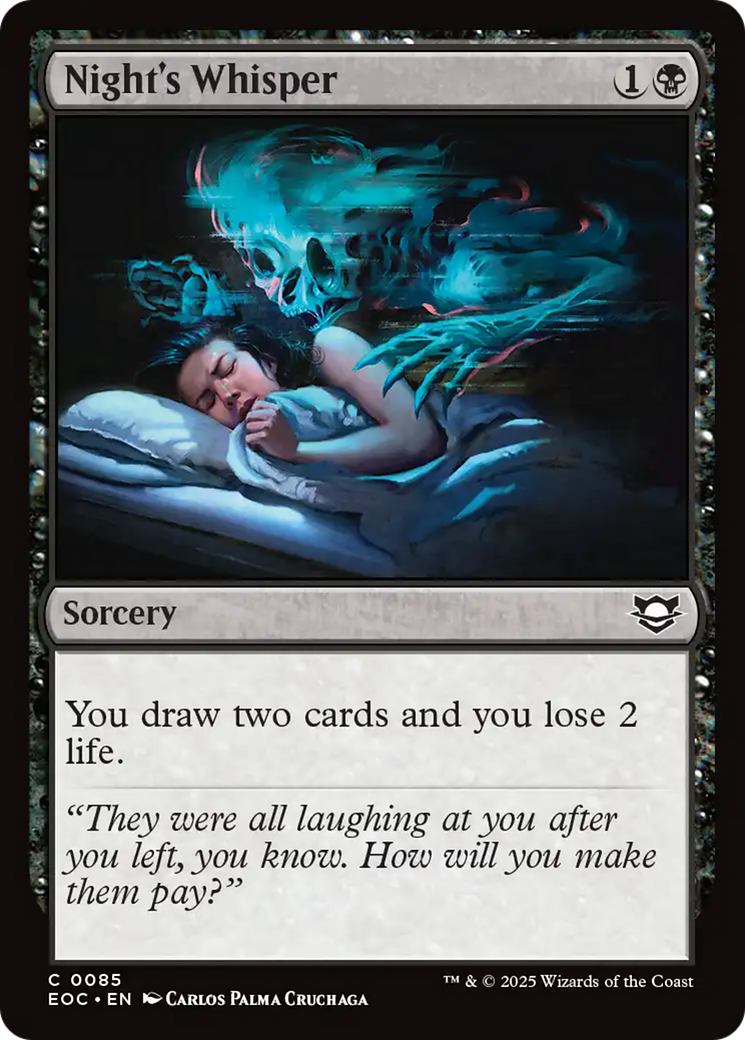 Night's Whisper [Edge of Eternities Commander] | Exor Games New Glasgow