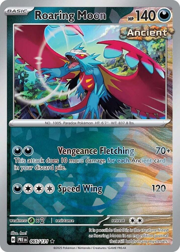 Roaring Moon (065/131) (Poke Ball Pattern) [Scarlet & Violet: Prismatic Evolutions] | Exor Games New Glasgow
