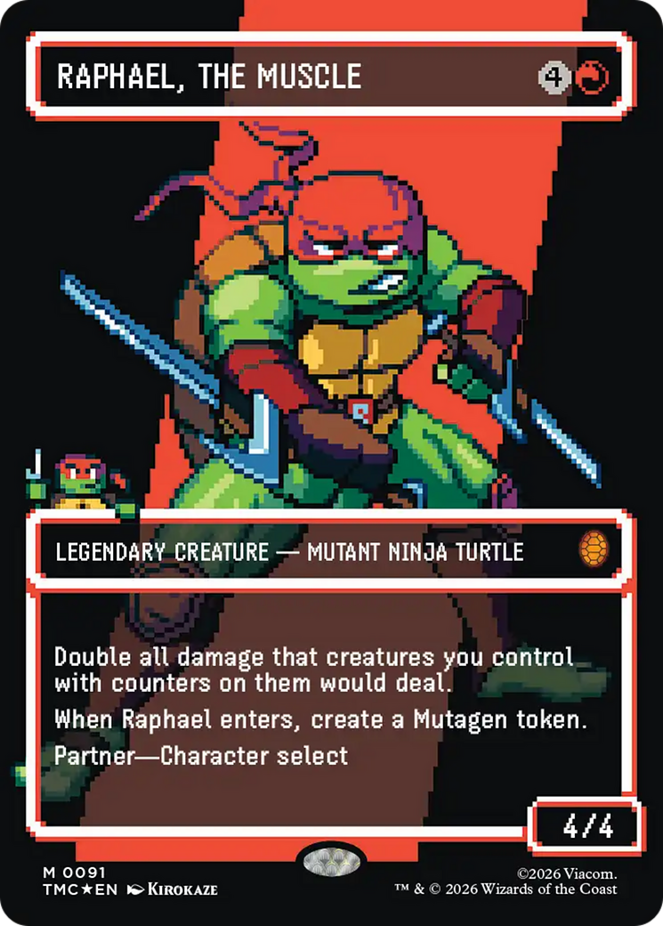 Raphael, the Muscle (0091) (Borderless) (Surge Foil) [Teenage Mutant Ninja Turtles Commander] | Exor Games New Glasgow