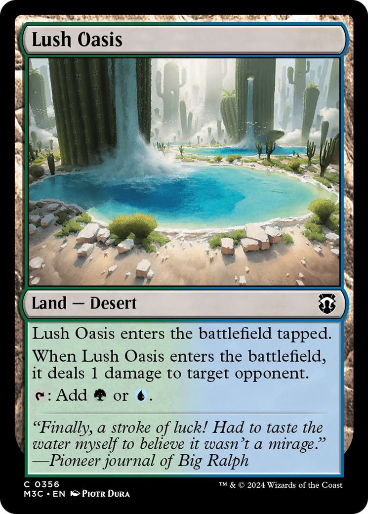 Lush Oasis (Ripple Foil) [Modern Horizons 3 Commander] | Exor Games New Glasgow