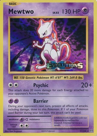 Mewtwo (51/108) (XY Evolutions Prerelease) [XY: Black Star Promos] | Exor Games New Glasgow