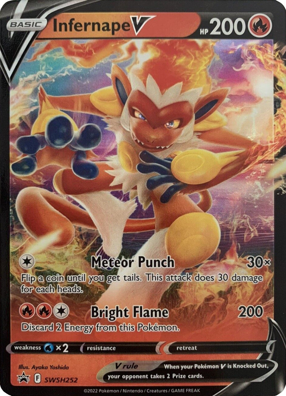 Infernape V (SWSH252) (Jumbo Card) [Sword & Shield: Black Star Promos] | Exor Games New Glasgow