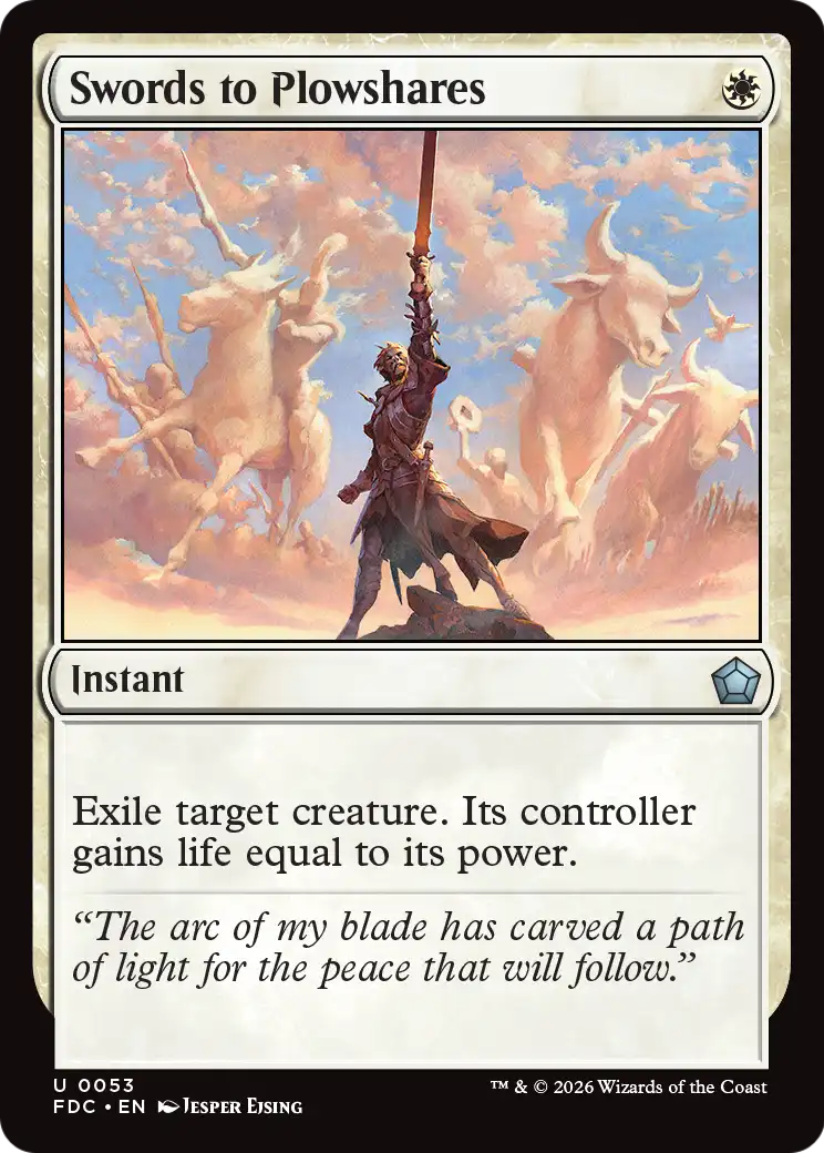 Swords to Plowshares [Foundations Commander] | Exor Games New Glasgow