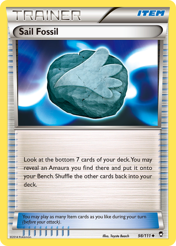 Sail Fossil (98/111) [XY: Furious Fists] | Exor Games New Glasgow