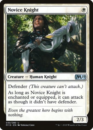 Novice Knight [Core Set 2019] | Exor Games New Glasgow