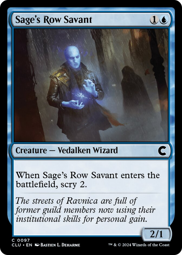 Sage's Row Savant [Ravnica: Clue Edition] | Exor Games New Glasgow