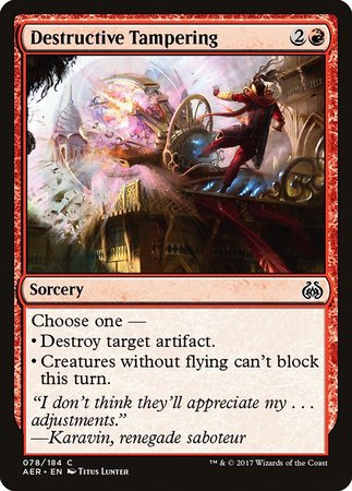 Destructive Tampering [Aether Revolt] | Exor Games New Glasgow