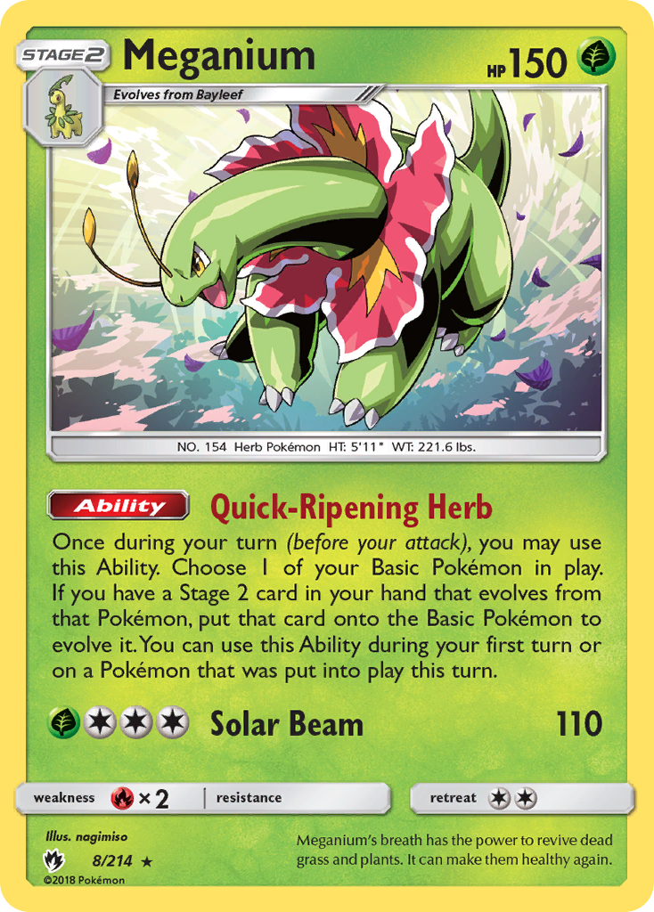 Meganium (8/214) [Sun & Moon: Lost Thunder] | Exor Games New Glasgow
