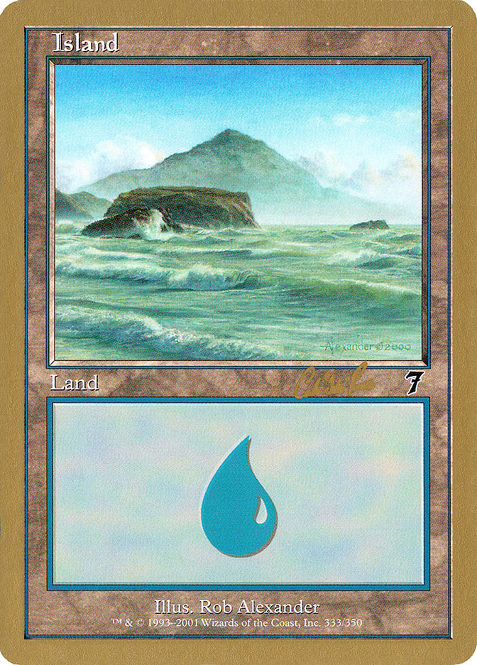 Island (cr333) (Carlos Romao) [World Championship Decks 2002] | Exor Games New Glasgow