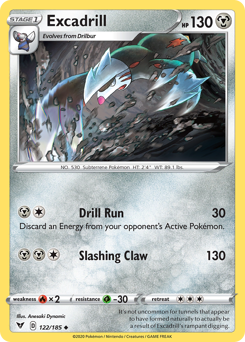 Excadrill (122/185) [Sword & Shield: Vivid Voltage] | Exor Games New Glasgow