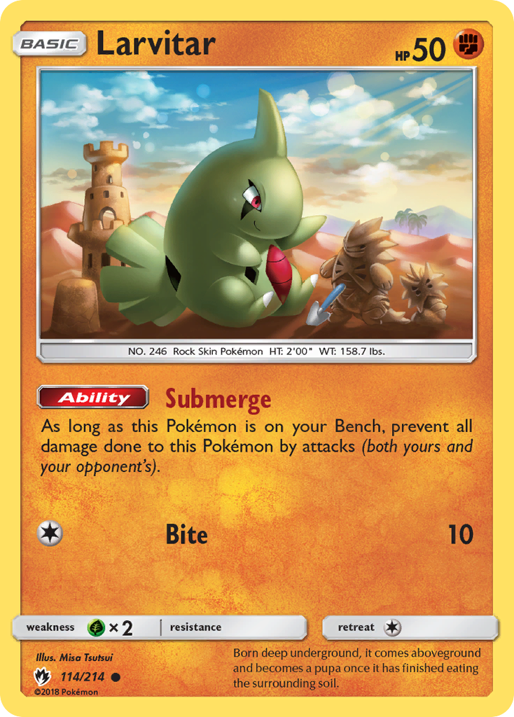Larvitar (114/214) [Sun & Moon: Lost Thunder] | Exor Games New Glasgow