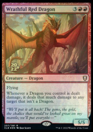 Wrathful Red Dragon [Commander Legends: Battle for Baldur's Gate Prerelease Promos] | Exor Games New Glasgow