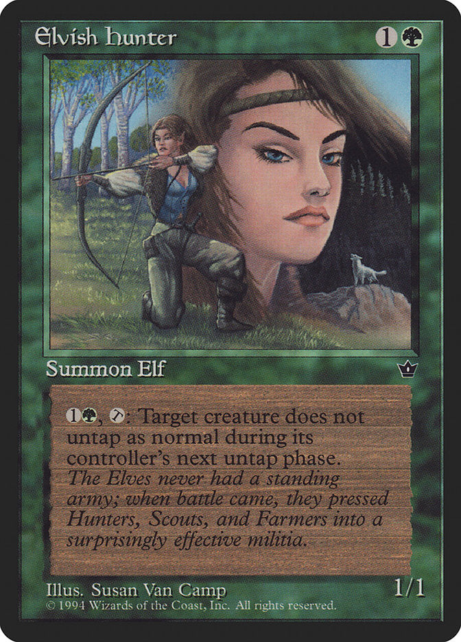 Elvish Hunter (Susan Van Camp) [Fallen Empires] | Exor Games New Glasgow