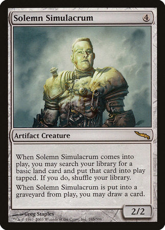 Solemn Simulacrum [Mirrodin] | Exor Games New Glasgow