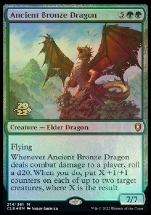 Ancient Bronze Dragon [Commander Legends: Battle for Baldur's Gate Prerelease Promos] | Exor Games New Glasgow