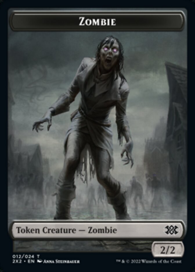 Zombie // Treasure Double-sided Token [Double Masters 2022 Tokens] | Exor Games New Glasgow