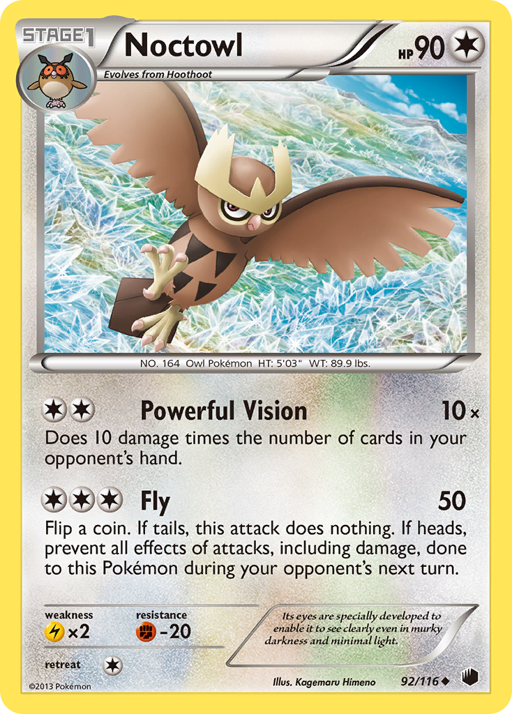 Noctowl (92/116) [Black & White: Plasma Freeze] | Exor Games New Glasgow