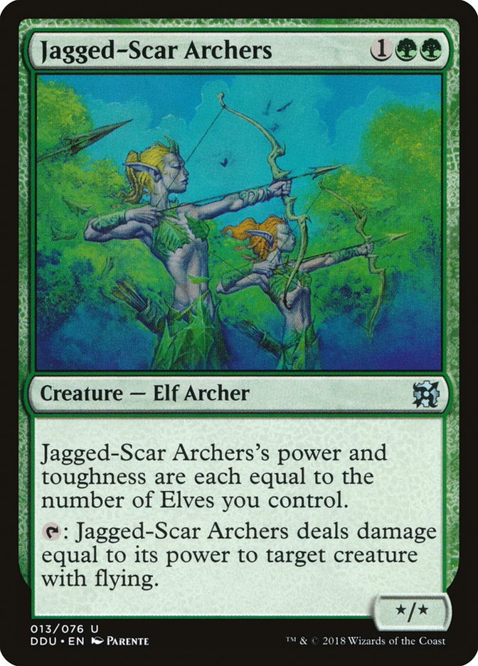 Jagged-Scar Archers [Duel Decks: Elves vs. Inventors] | Exor Games New Glasgow