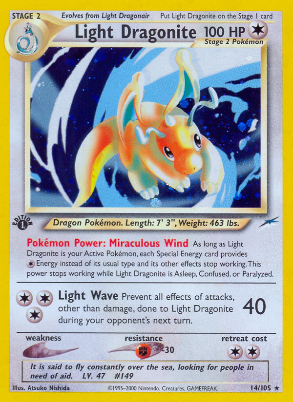 Light Dragonite (14/105) [Neo Destiny 1st Edition] | Exor Games New Glasgow