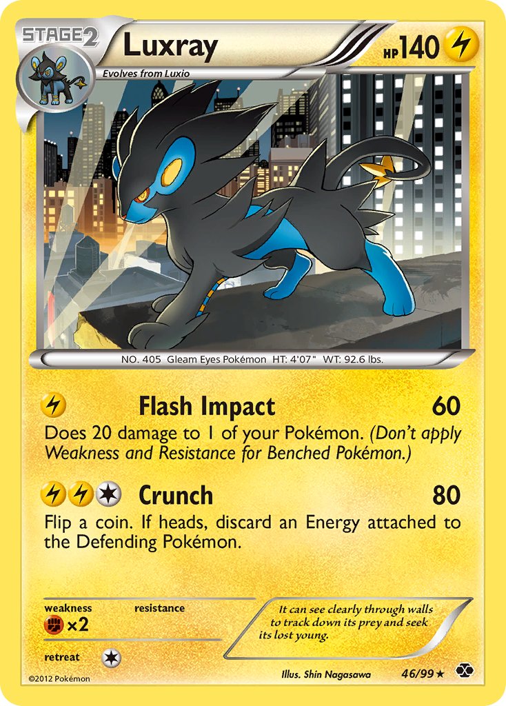 Luxray (46/99) (Cracked Ice Holo) (Blister Exclusive) [Black & White: Next Destinies] | Exor Games New Glasgow