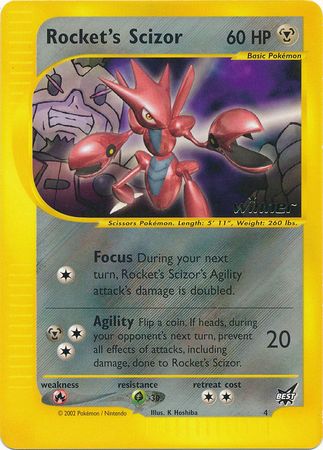 Rocket's Scizor (4) (Winner) [Best of Promos] | Exor Games New Glasgow